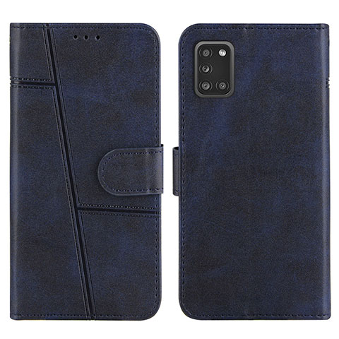 Handytasche Stand Schutzhülle Flip Leder Hülle Y01X für Samsung Galaxy A31 Blau