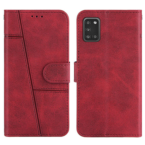 Handytasche Stand Schutzhülle Flip Leder Hülle Y01X für Samsung Galaxy A31 Rot