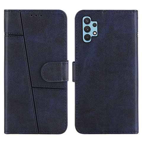 Handytasche Stand Schutzhülle Flip Leder Hülle Y01X für Samsung Galaxy A32 4G Blau