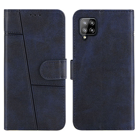 Handytasche Stand Schutzhülle Flip Leder Hülle Y01X für Samsung Galaxy A42 5G Blau