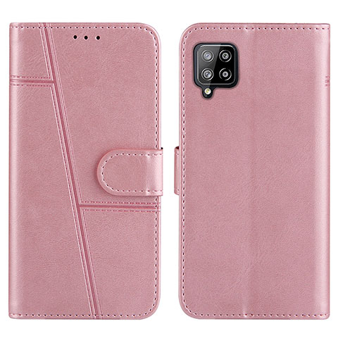 Handytasche Stand Schutzhülle Flip Leder Hülle Y01X für Samsung Galaxy A42 5G Rosegold