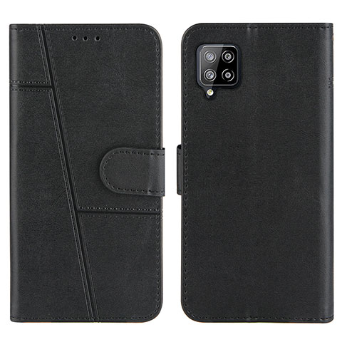 Handytasche Stand Schutzhülle Flip Leder Hülle Y01X für Samsung Galaxy A42 5G Schwarz