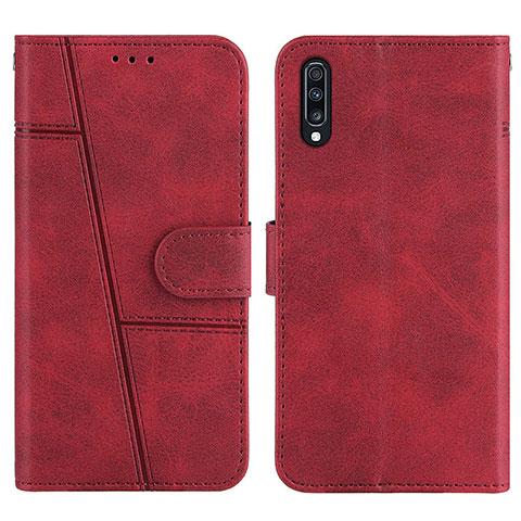 Handytasche Stand Schutzhülle Flip Leder Hülle Y01X für Samsung Galaxy A50 Rot