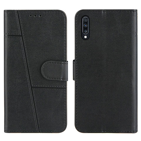 Handytasche Stand Schutzhülle Flip Leder Hülle Y01X für Samsung Galaxy A50 Schwarz