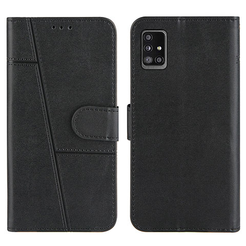 Handytasche Stand Schutzhülle Flip Leder Hülle Y01X für Samsung Galaxy A51 5G Schwarz