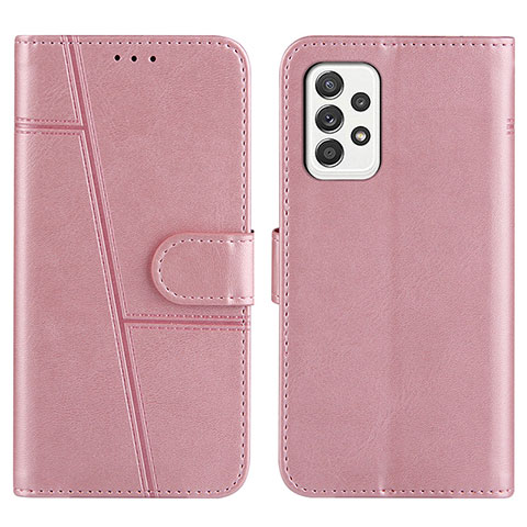 Handytasche Stand Schutzhülle Flip Leder Hülle Y01X für Samsung Galaxy A52 4G Rosegold