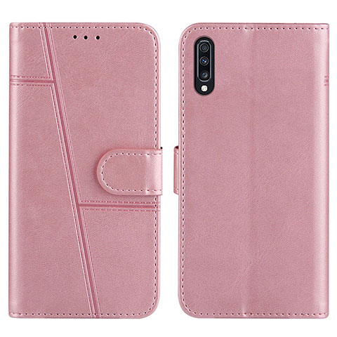 Handytasche Stand Schutzhülle Flip Leder Hülle Y01X für Samsung Galaxy A70S Rosegold