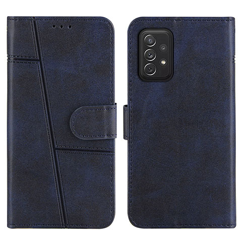 Handytasche Stand Schutzhülle Flip Leder Hülle Y01X für Samsung Galaxy A72 4G Blau