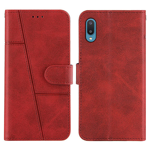 Handytasche Stand Schutzhülle Flip Leder Hülle Y01X für Samsung Galaxy M02 Rot