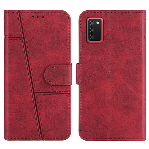 Handytasche Stand Schutzhülle Flip Leder Hülle Y01X für Samsung Galaxy M02s Rot