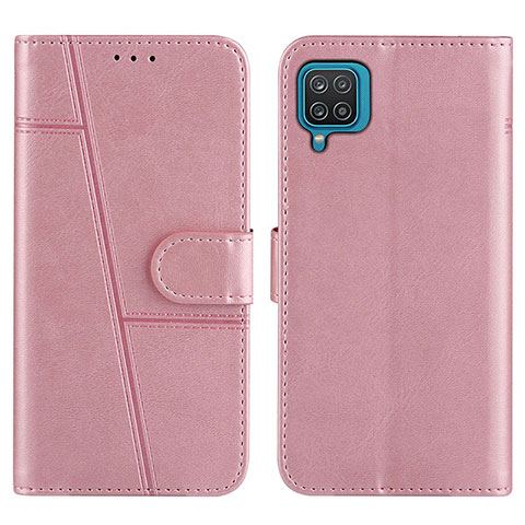 Handytasche Stand Schutzhülle Flip Leder Hülle Y01X für Samsung Galaxy M12 Rosegold