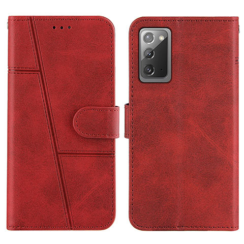 Handytasche Stand Schutzhülle Flip Leder Hülle Y01X für Samsung Galaxy Note 20 5G Rot