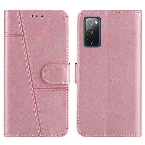 Handytasche Stand Schutzhülle Flip Leder Hülle Y01X für Samsung Galaxy S20 FE 4G Rosegold