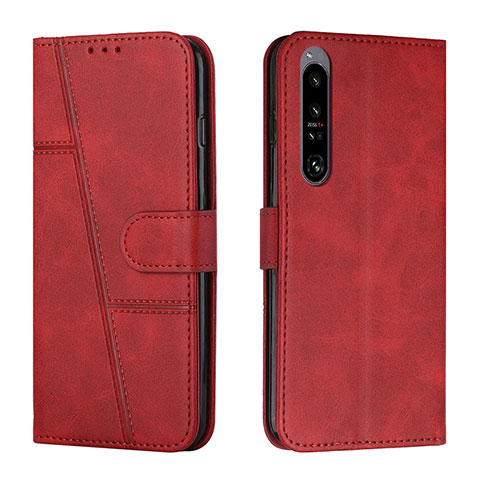 Handytasche Stand Schutzhülle Flip Leder Hülle Y01X für Sony Xperia 1 IV Rot