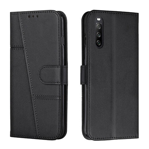 Handytasche Stand Schutzhülle Flip Leder Hülle Y01X für Sony Xperia 10 IV Schwarz