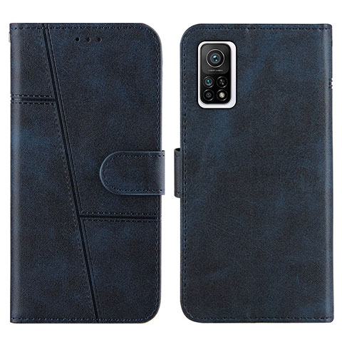 Handytasche Stand Schutzhülle Flip Leder Hülle Y01X für Xiaomi Mi 10T Pro 5G Blau