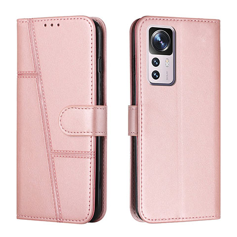 Handytasche Stand Schutzhülle Flip Leder Hülle Y01X für Xiaomi Mi 12T 5G Rosegold