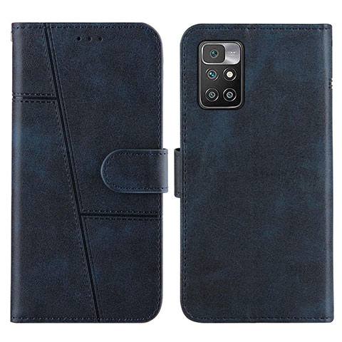 Handytasche Stand Schutzhülle Flip Leder Hülle Y01X für Xiaomi Redmi 10 (2022) Blau