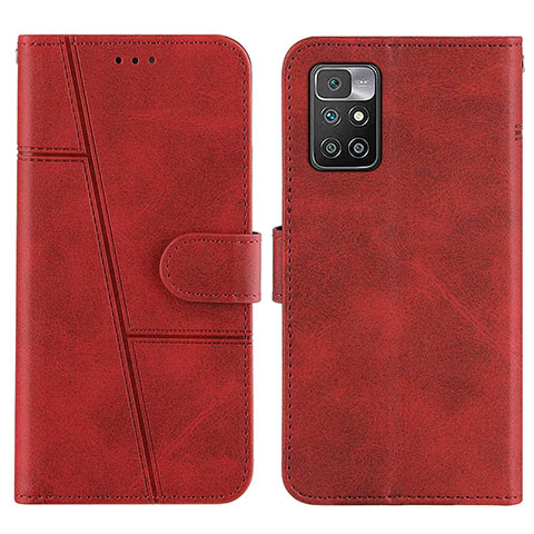 Handytasche Stand Schutzhülle Flip Leder Hülle Y01X für Xiaomi Redmi 10 4G Rot