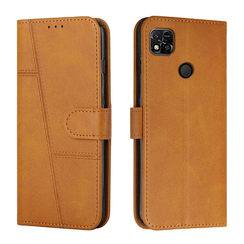 Handytasche Stand Schutzhülle Flip Leder Hülle Y01X für Xiaomi Redmi 9 India Hellbraun