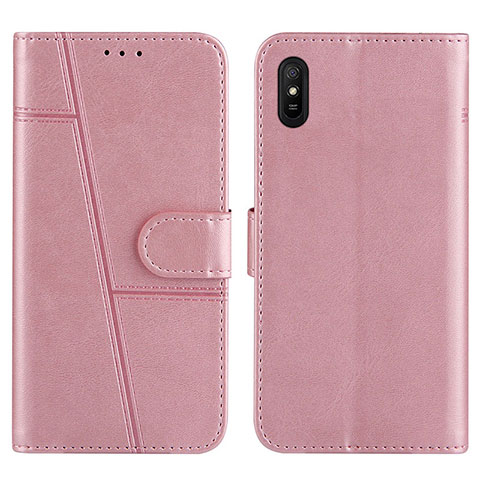 Handytasche Stand Schutzhülle Flip Leder Hülle Y01X für Xiaomi Redmi 9AT Rosegold