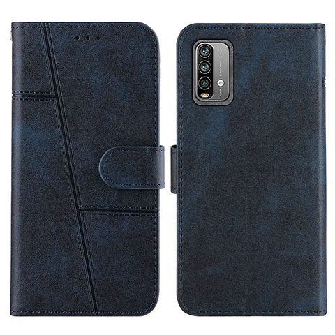 Handytasche Stand Schutzhülle Flip Leder Hülle Y01X für Xiaomi Redmi 9T 4G Blau