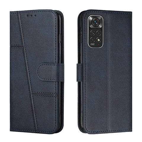 Handytasche Stand Schutzhülle Flip Leder Hülle Y01X für Xiaomi Redmi Note 11 4G (2022) Blau