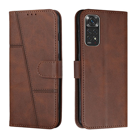 Handytasche Stand Schutzhülle Flip Leder Hülle Y01X für Xiaomi Redmi Note 11 4G (2022) Braun