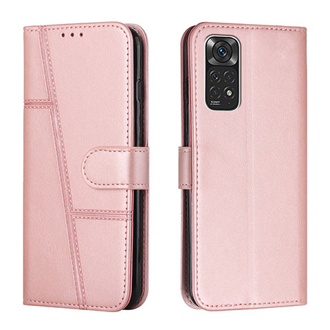 Handytasche Stand Schutzhülle Flip Leder Hülle Y01X für Xiaomi Redmi Note 11 4G (2022) Rosegold