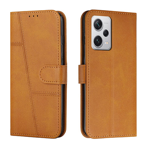 Handytasche Stand Schutzhülle Flip Leder Hülle Y01X für Xiaomi Redmi Note 12 Pro 5G Hellbraun