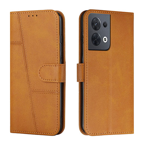 Handytasche Stand Schutzhülle Flip Leder Hülle Y01X für Xiaomi Redmi Note 13 5G Hellbraun