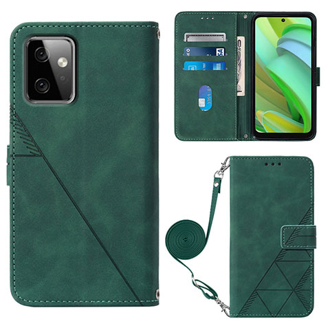 Handytasche Stand Schutzhülle Flip Leder Hülle Y02B für Motorola Moto G Power 5G (2023) Grün