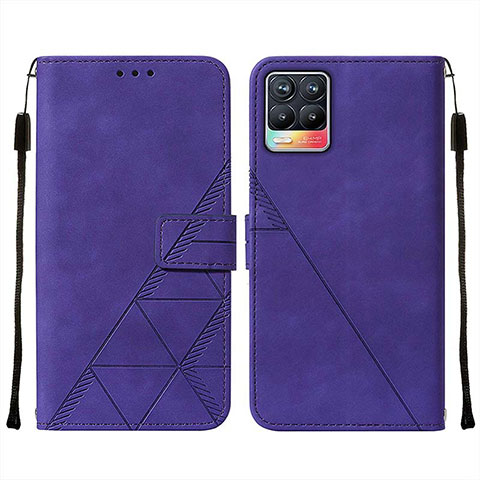 Handytasche Stand Schutzhülle Flip Leder Hülle Y02B für Realme 8 4G Violett