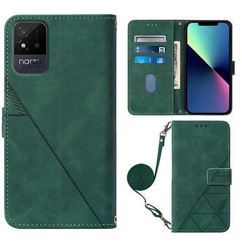 Handytasche Stand Schutzhülle Flip Leder Hülle Y02B für Realme C11 (2021) Grün