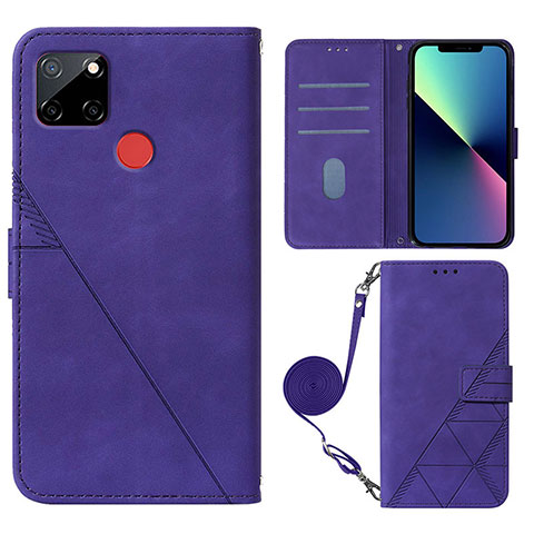 Handytasche Stand Schutzhülle Flip Leder Hülle Y02B für Realme C25S Violett