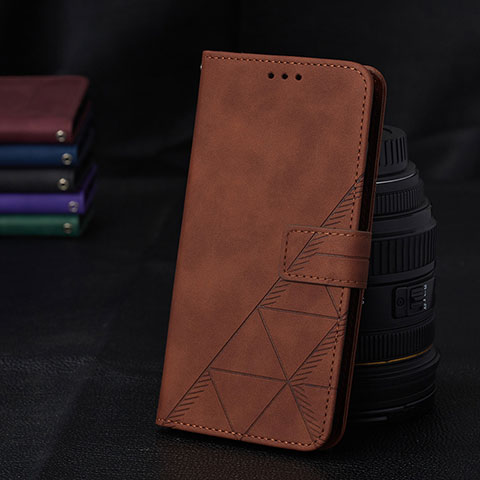 Handytasche Stand Schutzhülle Flip Leder Hülle Y02B für Samsung Galaxy A02s Braun