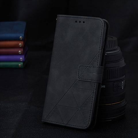 Handytasche Stand Schutzhülle Flip Leder Hülle Y02B für Samsung Galaxy A03 Schwarz