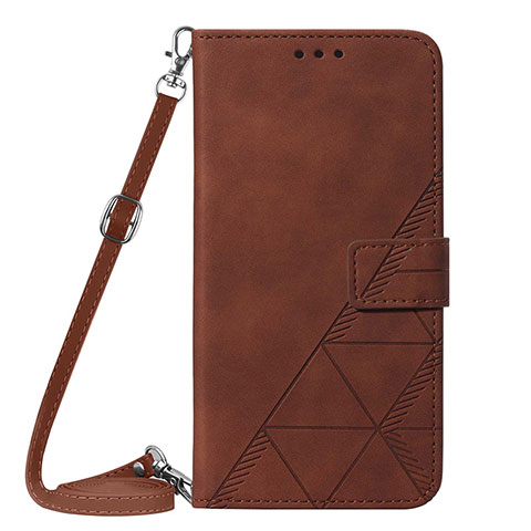 Handytasche Stand Schutzhülle Flip Leder Hülle Y02B für Samsung Galaxy S24 5G Braun