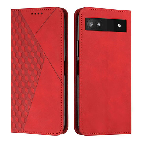Handytasche Stand Schutzhülle Flip Leder Hülle Y02X für Google Pixel 6a 5G Rot
