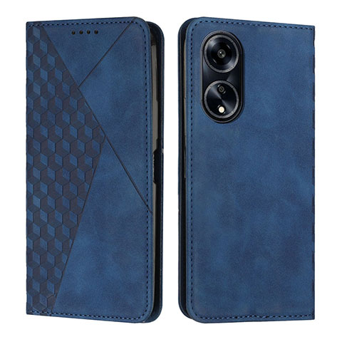 Handytasche Stand Schutzhülle Flip Leder Hülle Y02X für Huawei Honor X5 Plus Blau