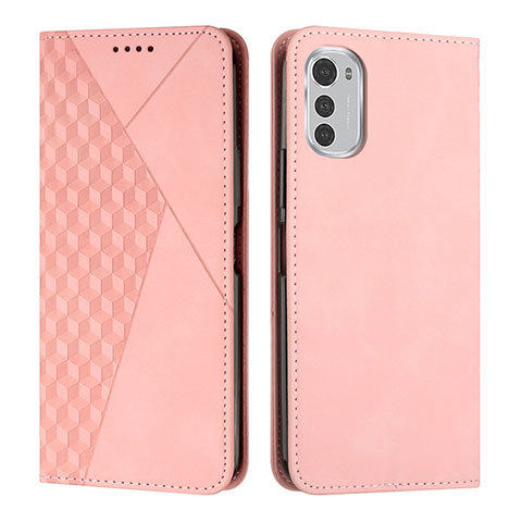 Handytasche Stand Schutzhülle Flip Leder Hülle Y02X für Motorola Moto E32 Rosegold