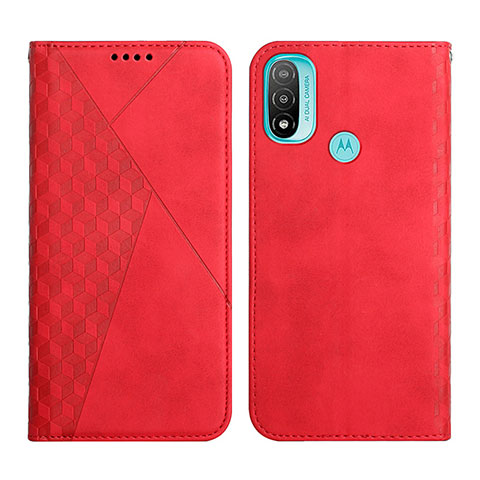 Handytasche Stand Schutzhülle Flip Leder Hülle Y02X für Motorola Moto E40 Rot