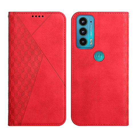 Handytasche Stand Schutzhülle Flip Leder Hülle Y02X für Motorola Moto Edge 20 5G Rot