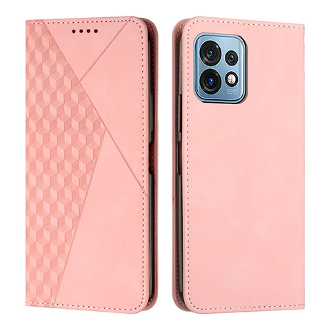 Handytasche Stand Schutzhülle Flip Leder Hülle Y02X für Motorola Moto Edge 40 Pro 5G Rosegold