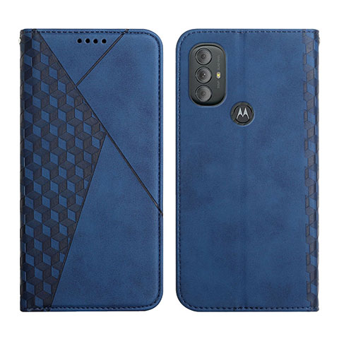 Handytasche Stand Schutzhülle Flip Leder Hülle Y02X für Motorola Moto G Power (2022) Blau