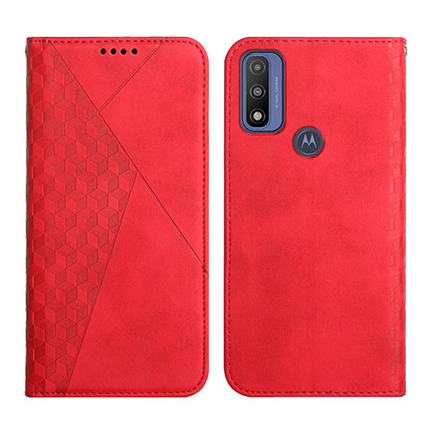 Handytasche Stand Schutzhülle Flip Leder Hülle Y02X für Motorola Moto G Pure Rot