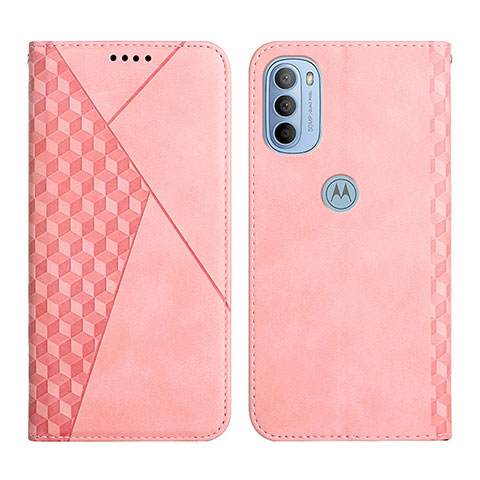 Handytasche Stand Schutzhülle Flip Leder Hülle Y02X für Motorola Moto G41 Rosegold