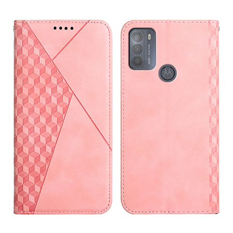 Handytasche Stand Schutzhülle Flip Leder Hülle Y02X für Motorola Moto G50 Rosegold