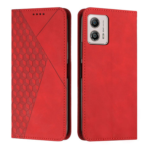 Handytasche Stand Schutzhülle Flip Leder Hülle Y02X für Motorola Moto G53 5G Rot