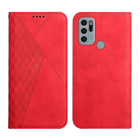 Handytasche Stand Schutzhülle Flip Leder Hülle Y02X für Motorola Moto G60s Rot